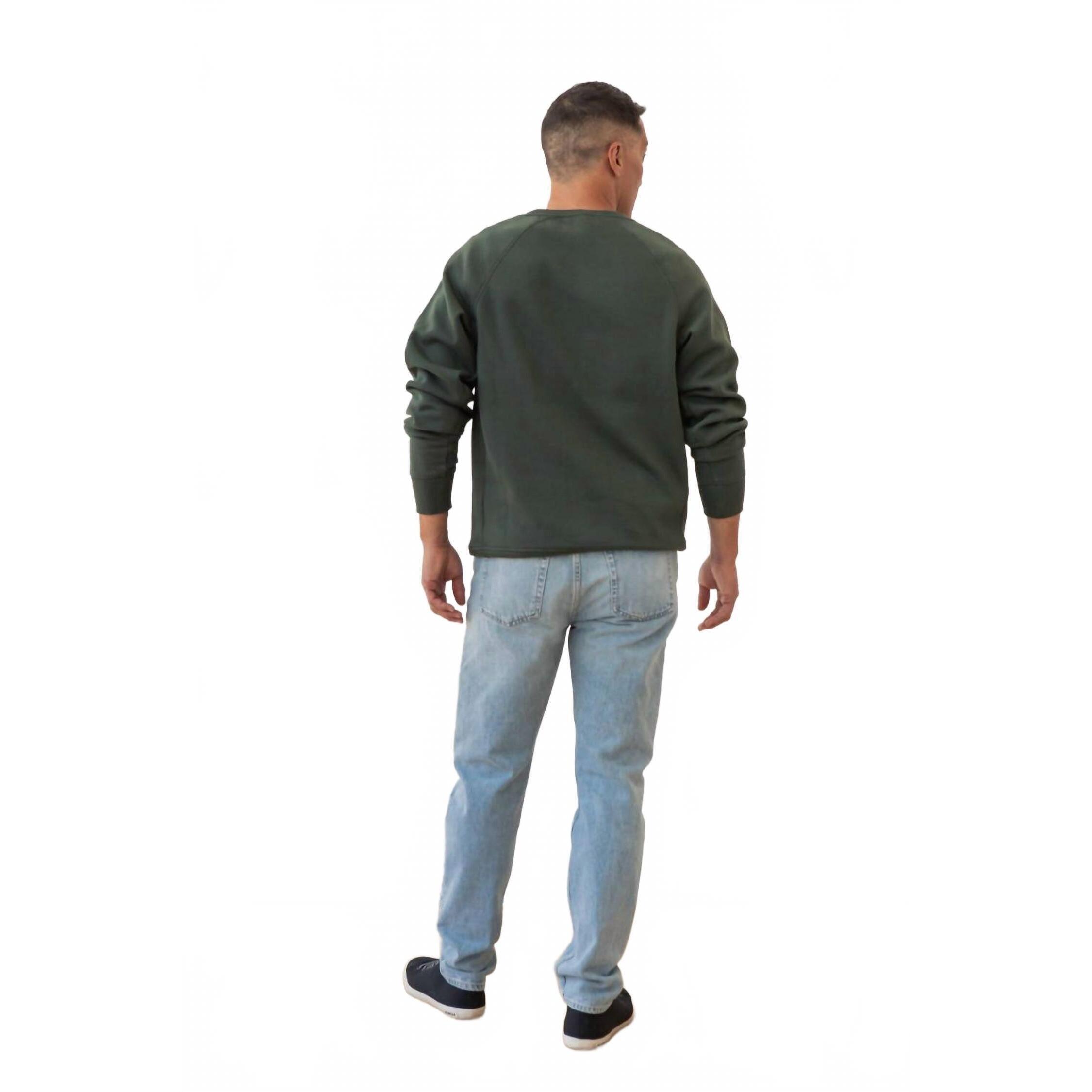 New Bridge & Burn Lincoln Crew Sweatshirt In Forest Night — image 3 of 7